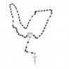 Small Rosary case "First Communion Chalice" with imitation pearl Rosary, oval grains