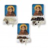 Scatola portarosario piccola "San Francesco" con Rosario similperla grani ovali