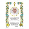 Papa Francesco - Immagine sacra su carta pergamena