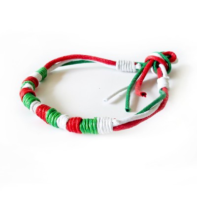 Bracciale corda con i colori dell'Italia