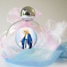 First Communion Glass Bottle in organza pouch