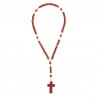 Bookmark "Our Lady of the Rosary" with wood Rosary - multilanguage