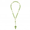 Bookmark "Our Lady of the Rosary" with wood Rosary - multilanguage