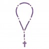 Segnalibro "Madonna del Rosario" con Rosario in legno - Multi-language