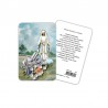 Our Lady of Fatima - plasticized religious card with decade rosary