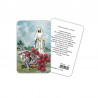 Our Lady of Fatima - plasticized religious card with decade rosary