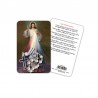 Merciful Jesus - plasticized religious card with decade rosary