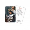 Saint Rita - plasticized religious card with decade rosary