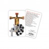 Saint Dominic - plasticized religious card with decade rosary