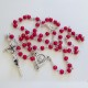 Merciful Jesus - plasticized religious card with rosary
