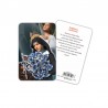 Saint Rita - plasticized religious card with rosary