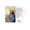 Saint Dominic - plasticized religious card with rosary