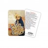 Saint Dominic - plasticized religious card with rosary