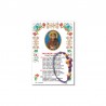 Saint Francis - Holy picture on parchment paper with wood TAU cross bracelet