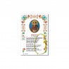 Saint Francis - Holy picture on parchment paper with wood TAU cross bracelet