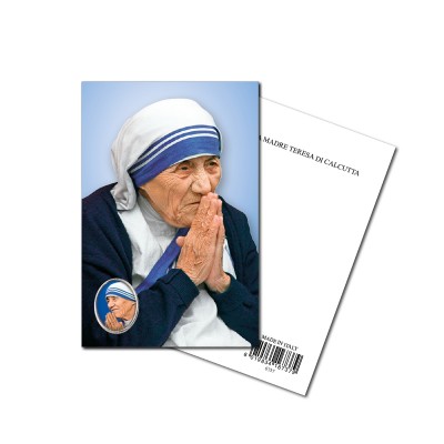 SAINT TERESA - Metal pin with Holy Picture