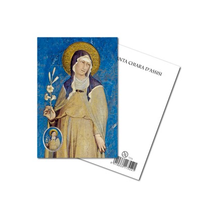 SANTA CHIARA - Spilletta in metallo con immagine sacra