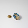 SAINT CLARE - Metal pin with Holy Picture