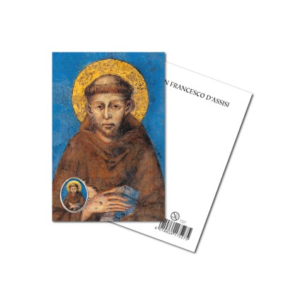 SAINT FRANCIS - Metal pin with Holy Picture