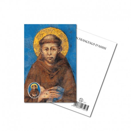 SAINT FRANCIS - Metal pin with Holy Picture