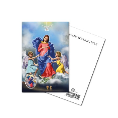 OUR LADY UNTIER OF KNOTS (NEW) - Metal pin with Holy Picture