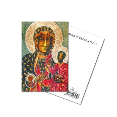 OUR LADY OF CZESTOCHOWA - Metal pin with Holy Picture