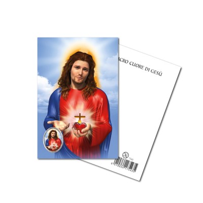 SACRED HEART OF JESUS - Metal pin with Holy Picture