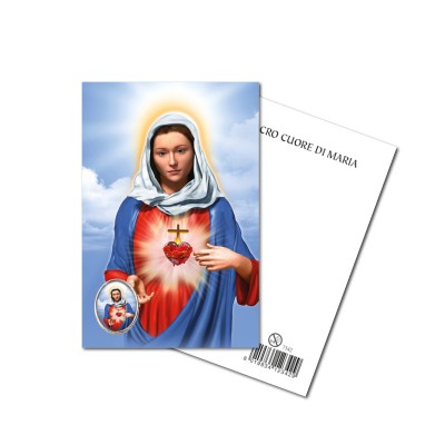 IMMACULATE HEART OF MARY - Metal pin with Holy Picture