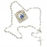 Square Rosary case "Miraculous Madonna" with silver filigree Rosary