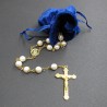 Velvet pouch with rosary