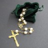 Velvet pouch with rosary