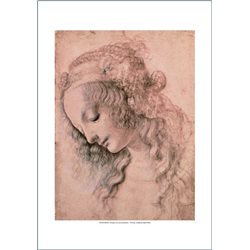 DISEGNO DI TESTA FEMMINILE Leonardo, Galleria degli Uffizi - Firenze