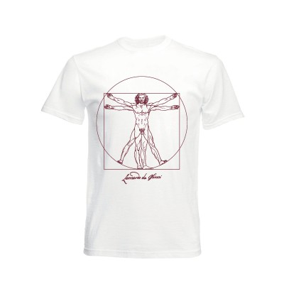 T-shirt black Vitruvian Man