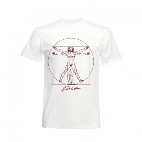 T-shirt black Vitruvian Man