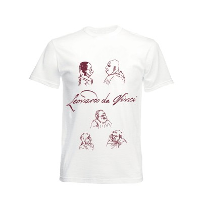 T-shirt bianca Leonardo da Vinci's Machines