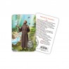 Saint Francis of Assisi - Laminated prayer card with medal