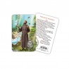 San Francesco d'Assisi - Immagine religiosa plastificata (card) con medaglietta