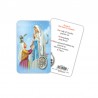 Our Lady of Lourdes - Laminated prayer card with medal