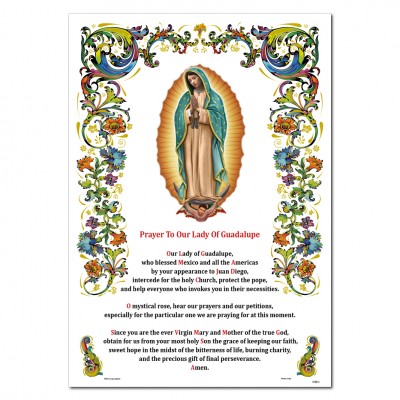 Madonna di Guadalupe - Immagine sacra su carta pergamena