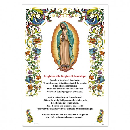 Our Lady of Guadalupe - Holy picture on parchment paper