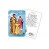 Holy Family - Plasticized religious card with medal