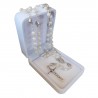Miracolous Madonna Glass rosary mm 6 in velvet box