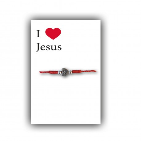 Cotton bracelet with holy picture