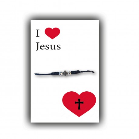 Braccialetto in cotone con immagine sacra