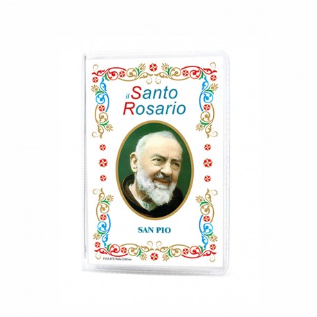 St. Pio - Booklet "The Holy Rosary and Mysteries" with rosary