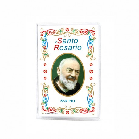S. Pio - Opuscolo "Il Santo Rosario e i Misteri" con rosario