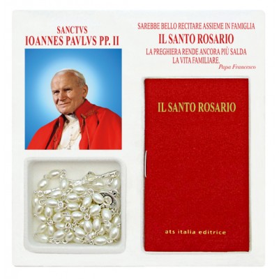 Saint John Paul II - Mini book "The Holy Rosary" with rosary