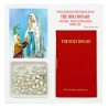 Madonna di Lourdes - Mini libro "Il Santo Rosario" con rosario