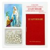 Madonna di Lourdes - Mini libro "Il Santo Rosario" con rosario