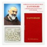 San Pio - Mini libro "Il Santo Rosario" con rosario